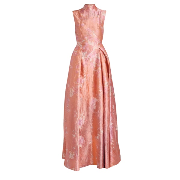 Erdem Floral Print Textured Satin Hourglass Gown - Dresses - British Romantic Luxury at Luxury Shoes 