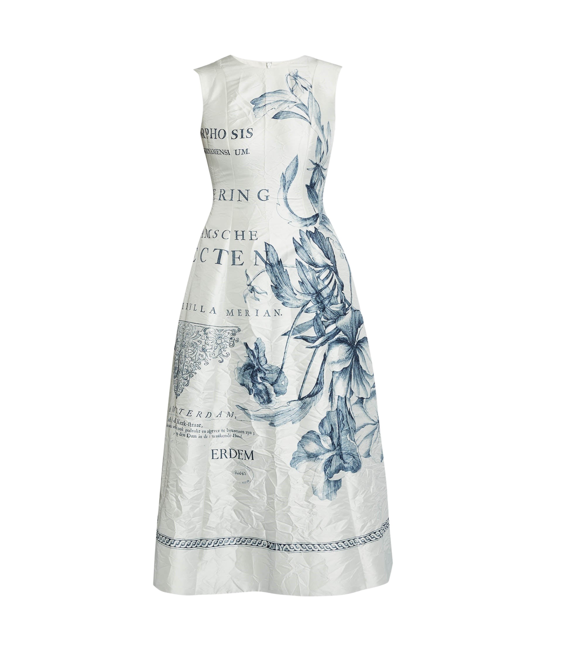Erdem Floral Print Textured Satin Midi Dress - Dresses - British Romantic Luxury at Luxury Shoes 