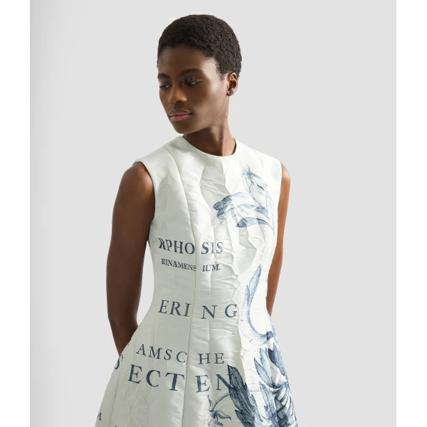 Erdem Floral Print Textured Satin Midi Dress - Dresses - British Romantic Luxury at Luxury Shoes 