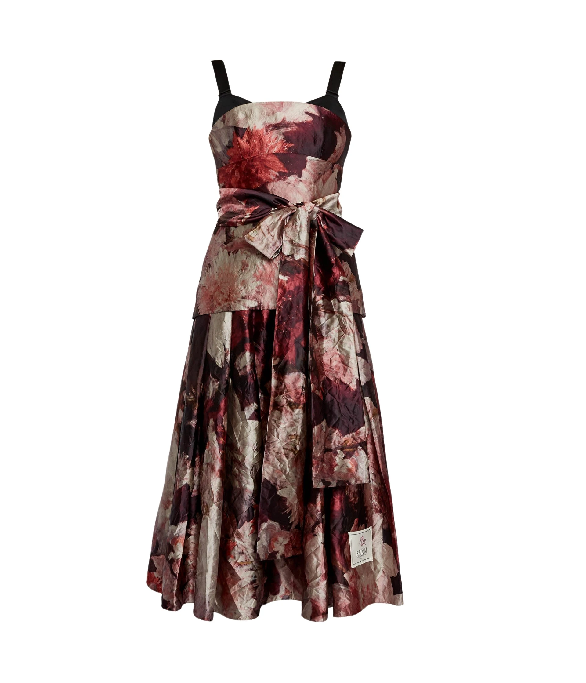 Erdem-Floral-Print-Textured-Satin-Midi-Dress-coveti87116_nobg Erdem Floral Print Textured Satin Midi Dress - Dresses - British Romantic Luxury at Luxury Shoes