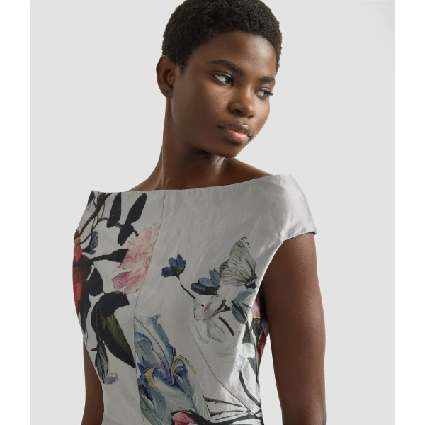 Erdem Floral Print Textured Satin Off The Shoulder Gown - Dresses - British Romantic Luxury at Luxury Shoes 