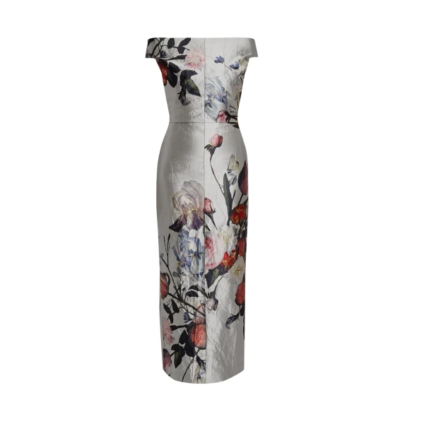 Erdem Floral Print Textured Satin Off The Shoulder Gown - Dresses - British Romantic Luxury at Luxury Shoes 