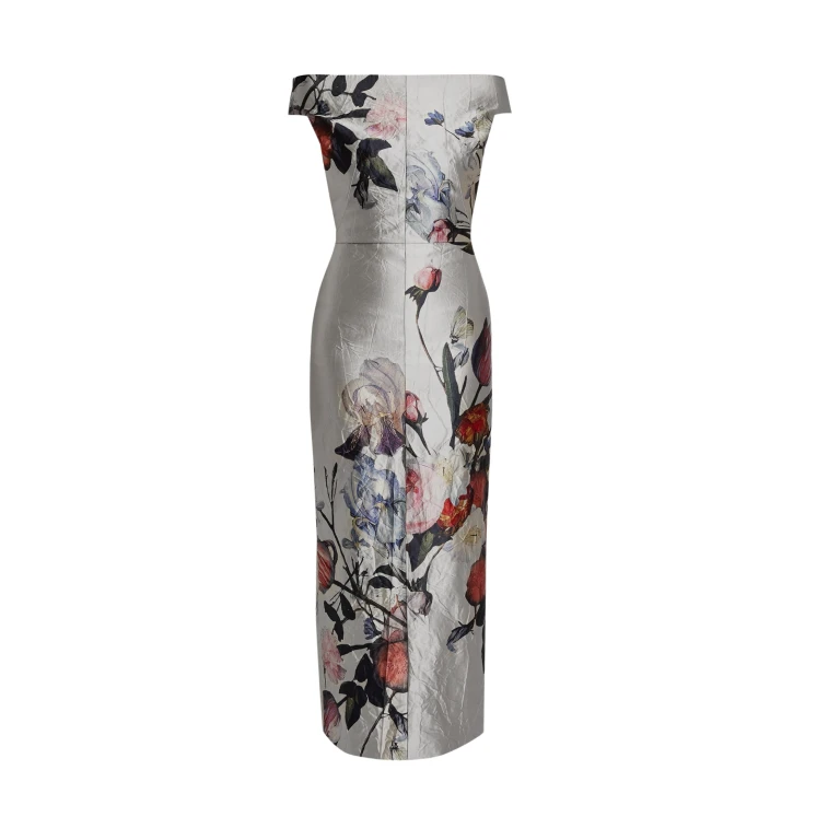 Erdem Floral Print Textured Satin Off The Shoulder Gown - Dresses - British Romantic Luxury at Luxury Shoes 