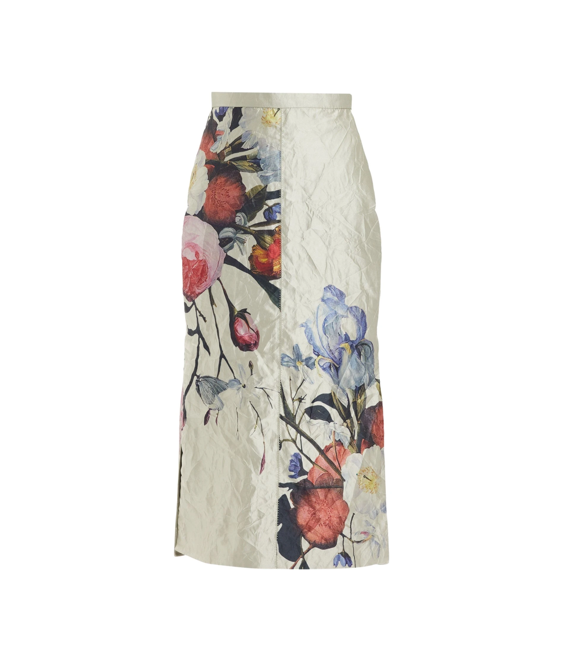 Erdem-Floral-Print-Textured-Satin-Pencil-Midi-Skirt-coveti84538_nobg Erdem Floral Print Textured Satin Pencil Midi Skirt - Skirts - British Romantic Luxury at Luxury Shoes