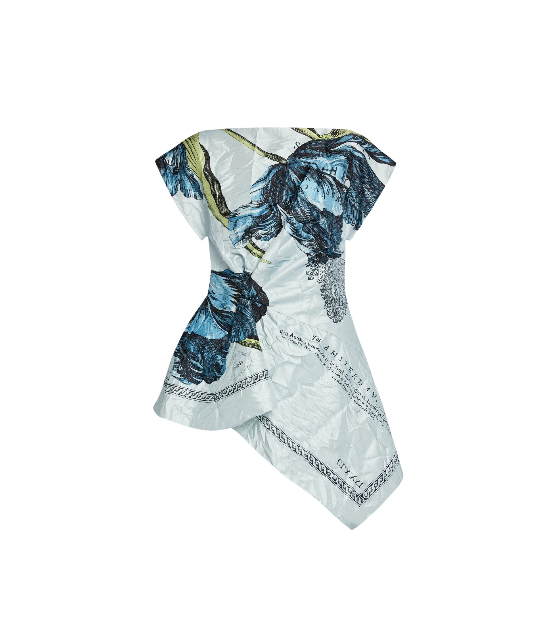 Erdem-Floral-Print-Textured-Satin-Short-Sleeve-Blouse-coveti85903_nobg Erdem Floral Print Textured Satin Short Sleeve Blouse - Tops - British Romantic Luxury at Luxury Shoes