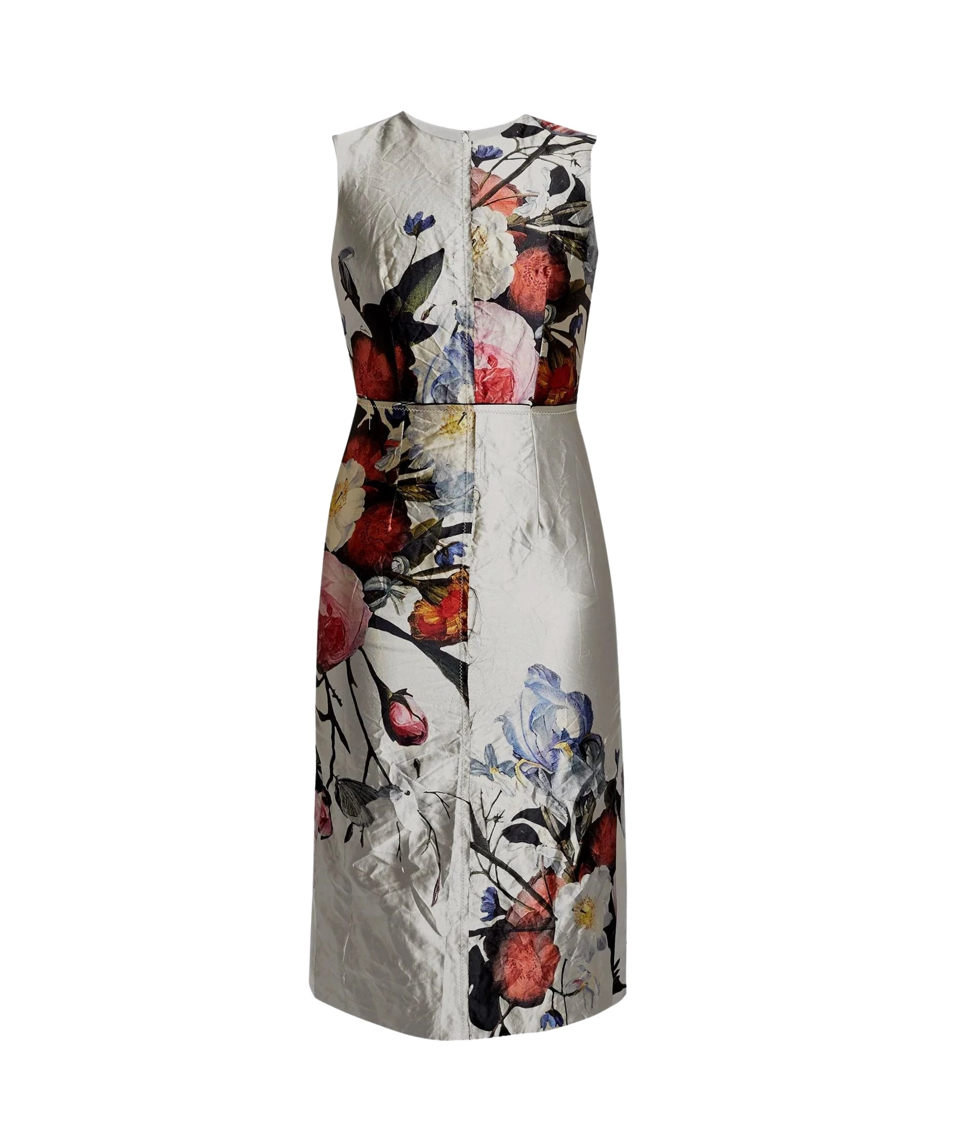 Erdem-Floral-Print-Textured-Satin-Sleeveless-Midi-Dress-coveti40117_nobg Erdem Floral Print Textured Satin Sleeveless Midi Dress - Dresses - British Romantic Luxury at Luxury Shoes