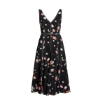 Erdem Floral Print Textured Twill Sleeveless Midi Dress - Dresses - British Romantic Luxury at Luxury Shoes 