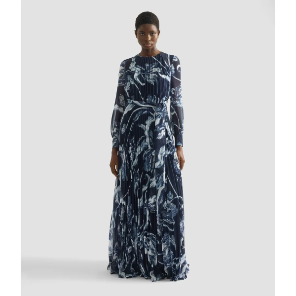 Erdem Floral Print Voile Long Sleeve Gown - Dresses - British Romantic Luxury at Luxury Shoes 