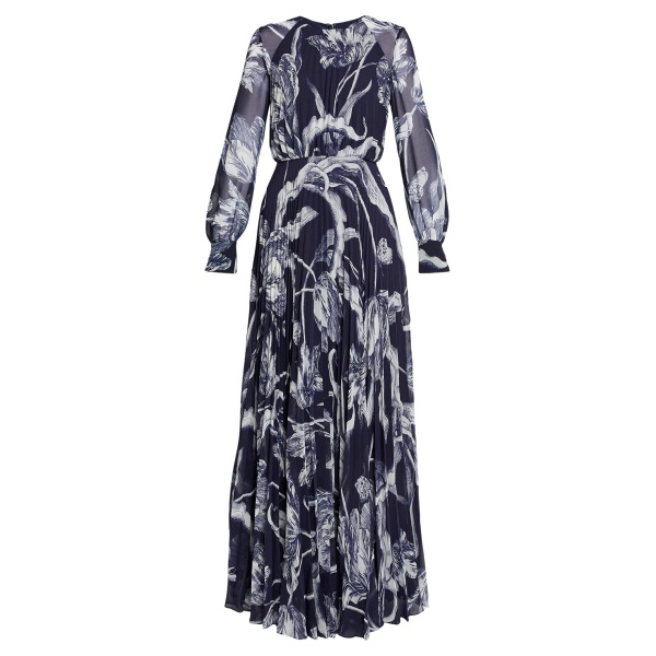 Erdem Floral Print Voile Long Sleeve Gown - Dresses - British Romantic Luxury at Luxury Shoes 