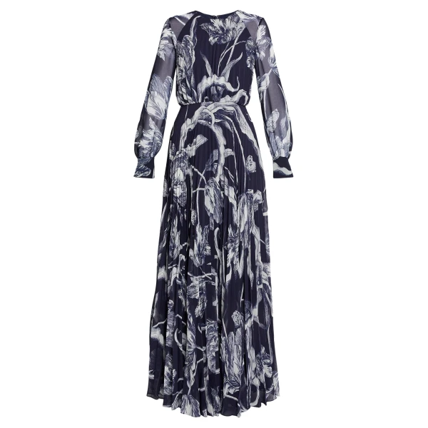 Erdem Floral Print Voile Long Sleeve Gown - Dresses - British Romantic Luxury at Luxury Shoes 