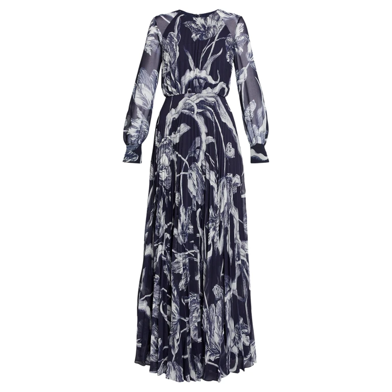 Erdem Floral Print Voile Long Sleeve Gown - Dresses - British Romantic Luxury at Luxury Shoes 