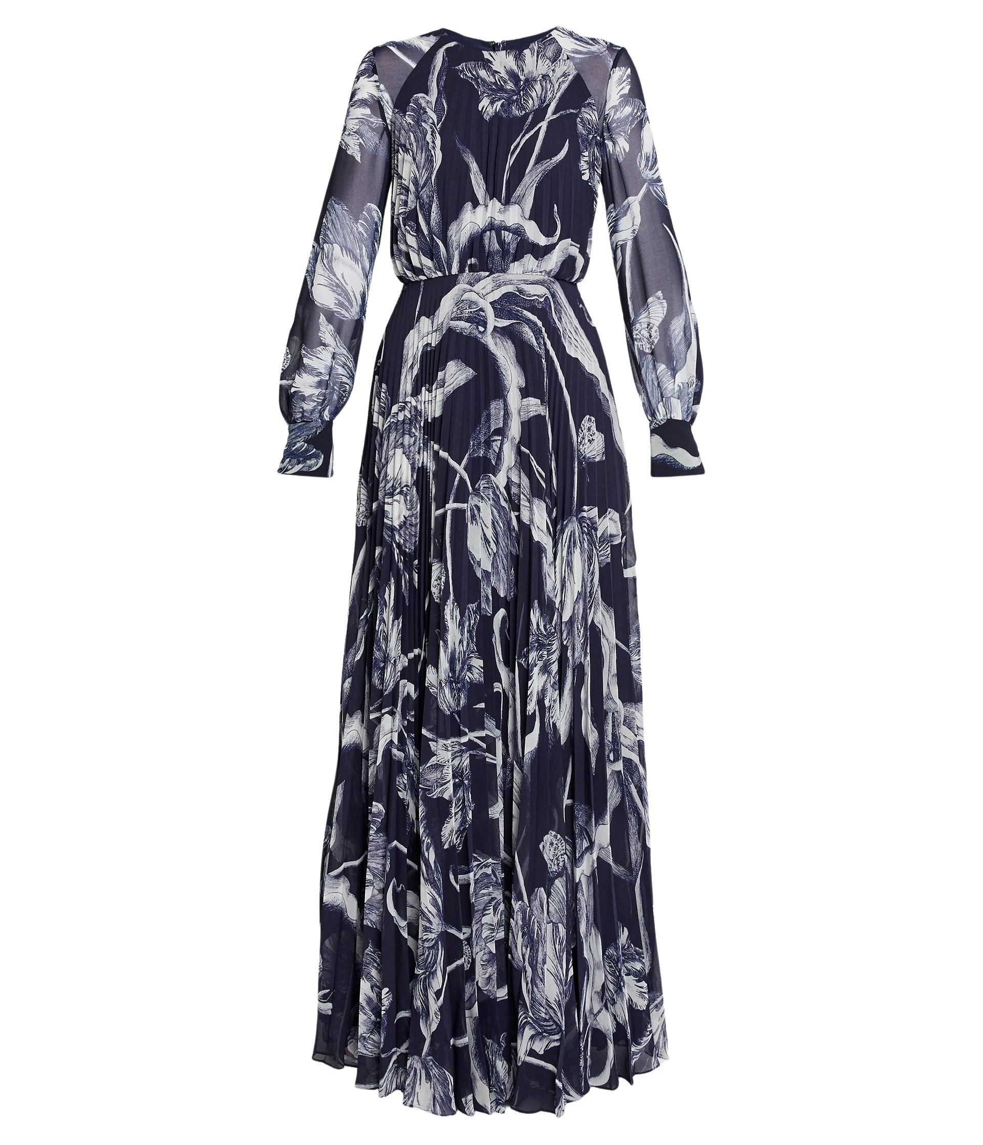 Erdem-Floral-Print-Voile-Long-Sleeve-Gown-coveti57169_nobg Erdem Floral Print Voile Long Sleeve Gown - Dresses - British Romantic Luxury at Luxury Shoes