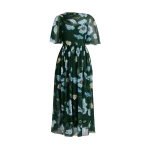 Erdem Floral Silk Voile Short Sleeve Midi Dress - Dresses - British Romantic Luxury at Luxury Shoes 