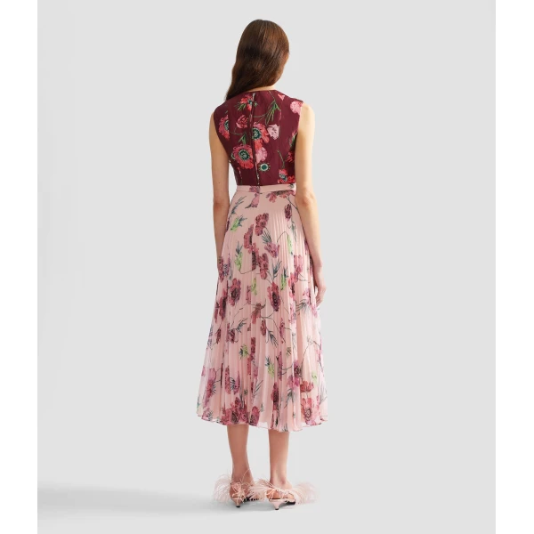 Erdem Floral Textured Satin Crop Top - Tops - British Romantic Luxury at Luxury Shoes 