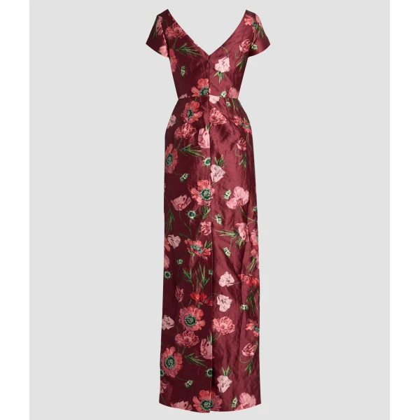 Erdem Floral Textured Satin Short Sleeve Gown - Dresses - British Romantic Luxury at Luxury Shoes 