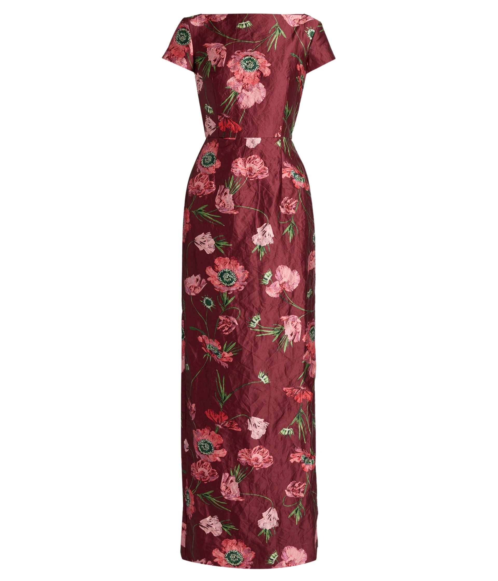 Erdem-Floral-Textured-Satin-Short-Sleeve-Gown-coveti59871_nobg Erdem Floral Textured Satin Short Sleeve Gown - Dresses - British Romantic Luxury at Luxury Shoes