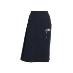 Erdem Flower Jacquard Drape Midi Skirt - Skirts - British Romantic Luxury at Luxury Shoes 