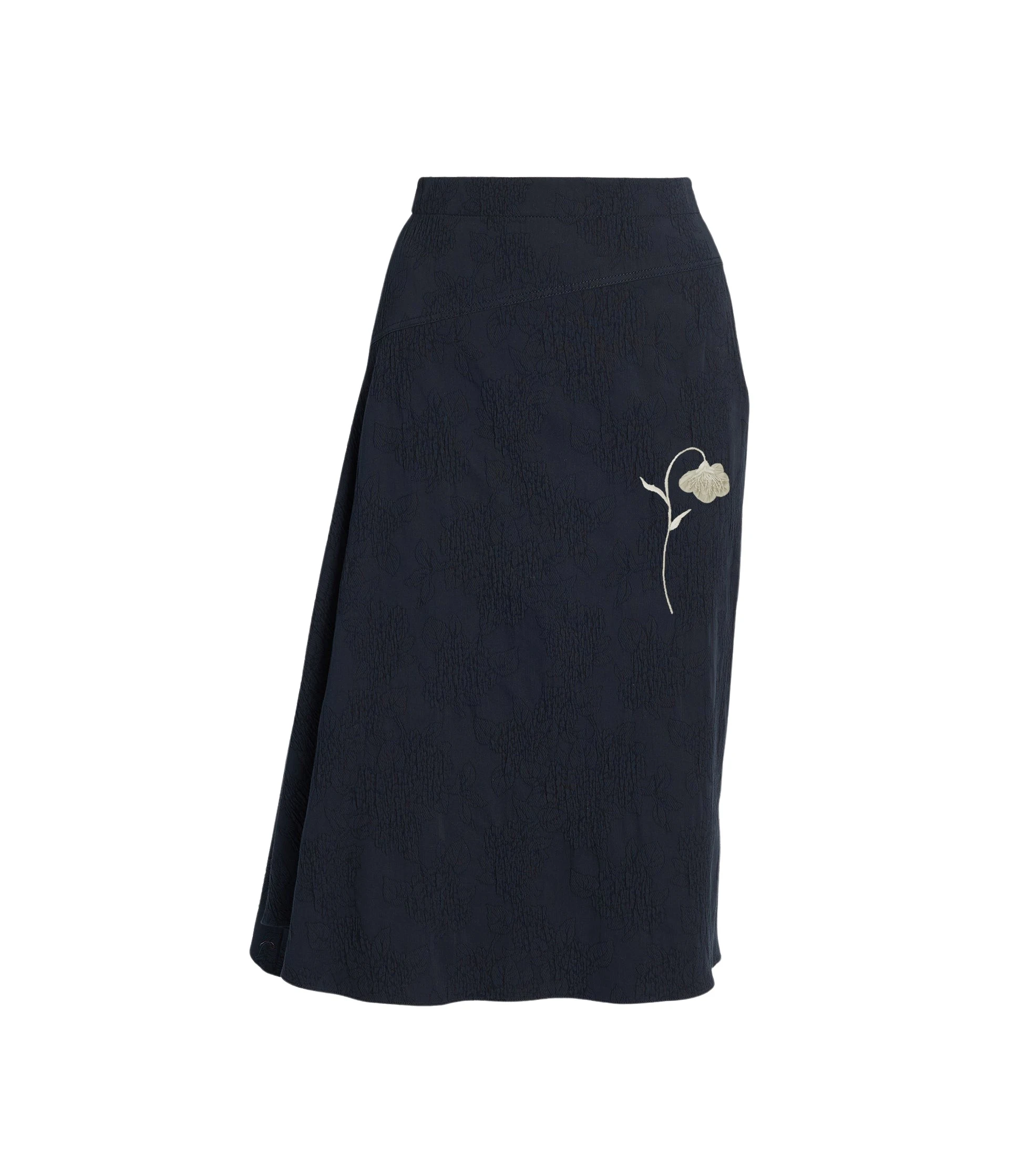 Erdem-Flower-Jacquard-Drape-Midi-Skirt-coveti51270_nobg Erdem Flower Jacquard Drape Midi Skirt - Skirts - British Romantic Luxury at Luxury Shoes