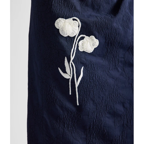 Erdem Flower Jacquard Draped Midi Dress - Dresses - British Romantic Luxury at Luxury Shoes 