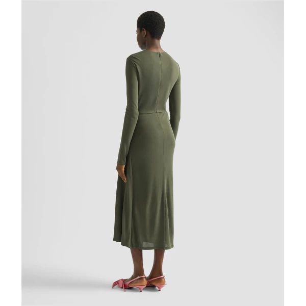 Erdem Fluid Crepe Jersey Long Sleeve Midi Dress - Dresses - British Romantic Luxury at Luxury Shoes 