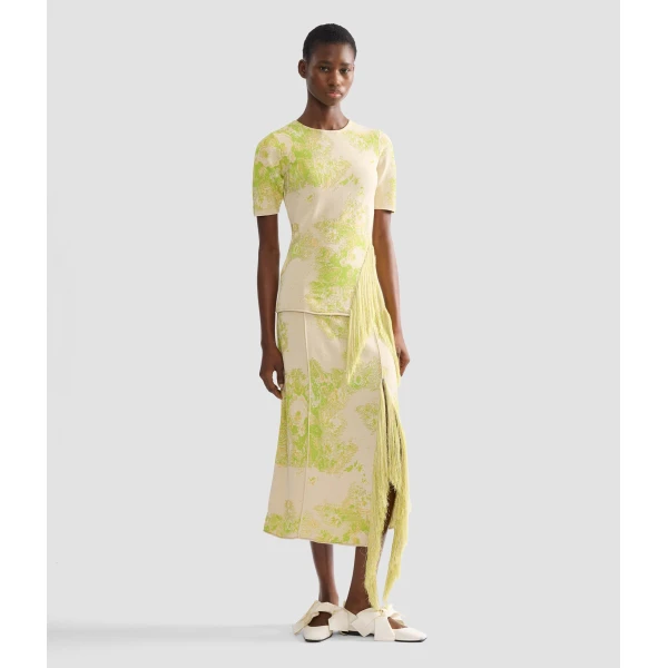 Erdem French Fray Short Sleeve Knit Top, view 2