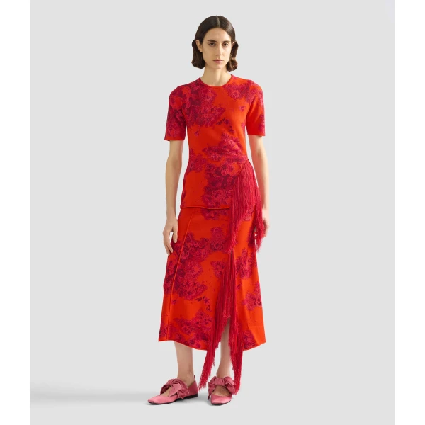 Erdem French Fray Short Sleeve Knit Top - Knitwear - British Romantic Luxury at Luxury Shoes 