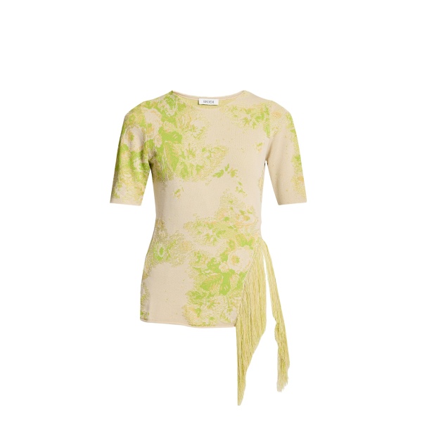 Erdem French Fray Short Sleeve Knit Top - Knitwear - British Romantic Luxury at Luxury Shoes 