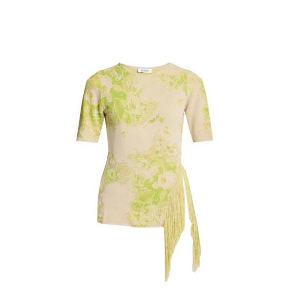Erdem French Fray Short Sleeve Knit Top - Knitwear - British Romantic Luxury at Luxury Shoes 