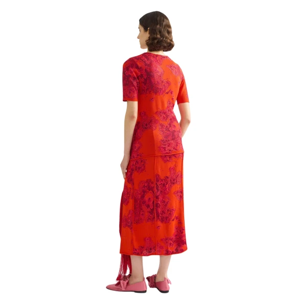 Erdem French Fray Midi Pencil Knit Skirt - Skirts - British Romantic Luxury at Luxury Shoes 