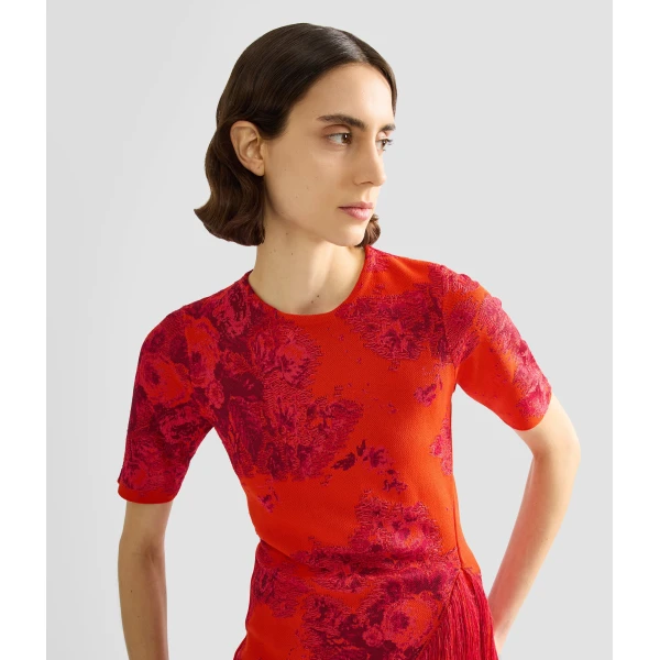 Erdem French Fray Short Sleeve Knit Top - Knitwear - British Romantic Luxury at Luxury Shoes 