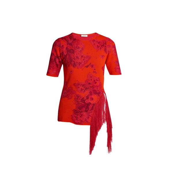 Erdem French Fray Short Sleeve Knit Top - Knitwear - British Romantic Luxury at Luxury Shoes 
