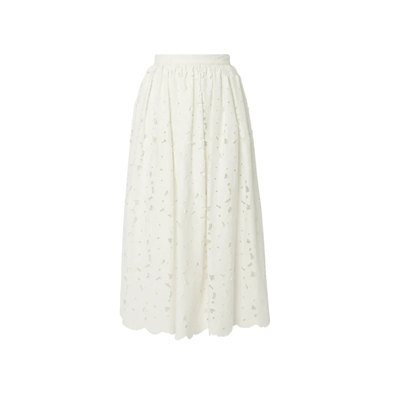 Erdem Gathered Midi Skirt - Skirts - British Romantic Luxury at Luxury Shoes 