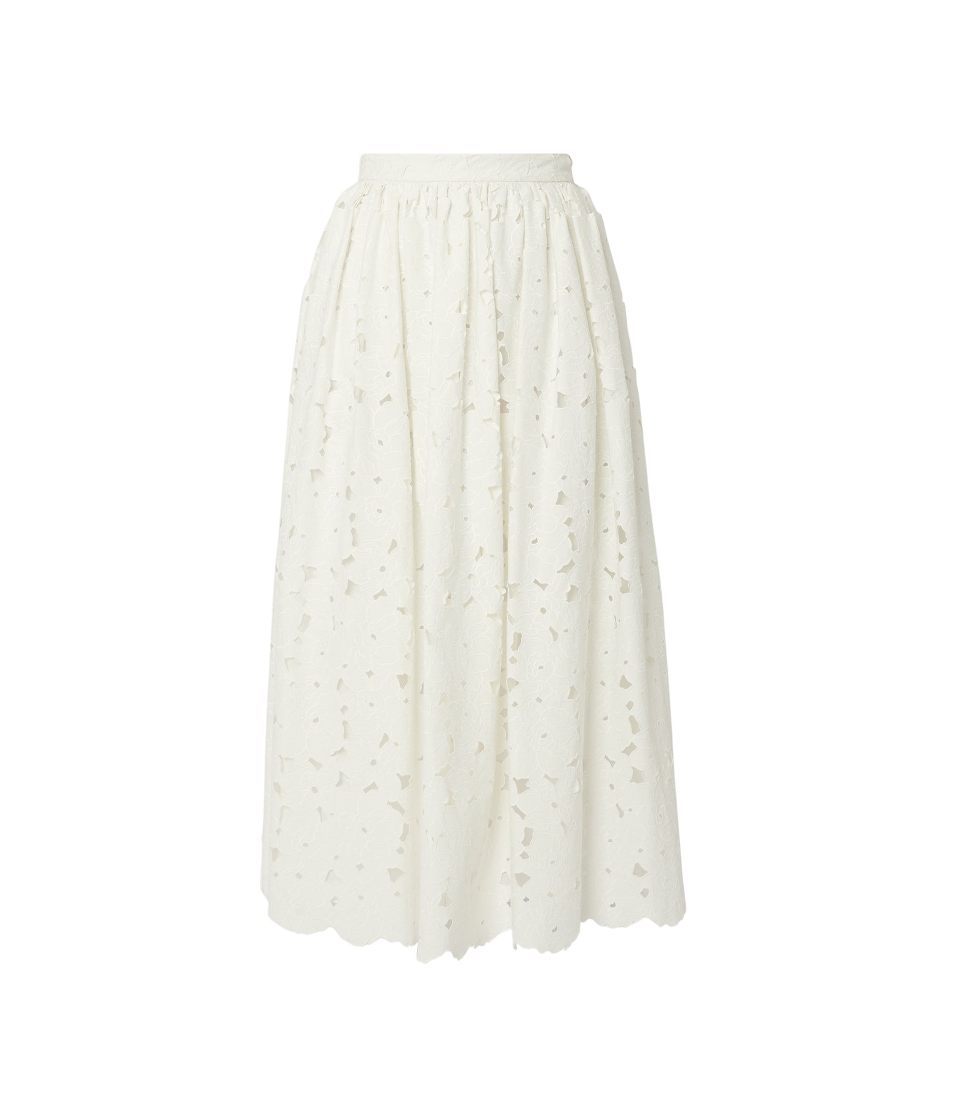 Erdem Gathered Midi Skirt - Skirts - British Romantic Luxury at Luxury Shoes 