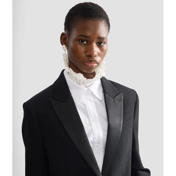 Erdem Grain De Poudre Single Breasted Blazer - Jackets - British Romantic Luxury at Luxury Shoes 