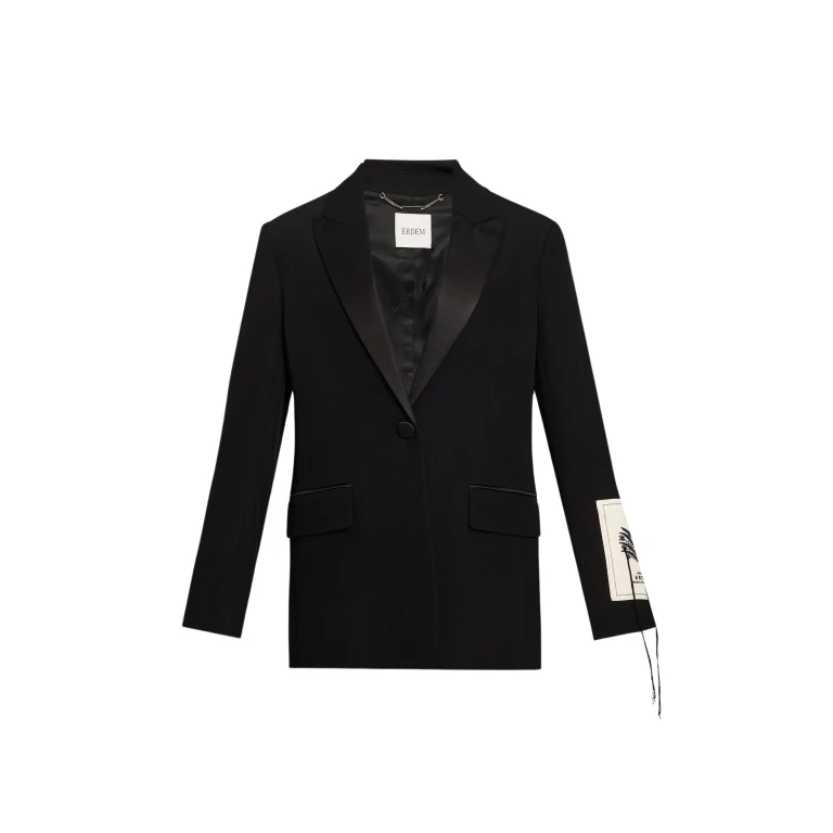 Erdem Grain De Poudre Single Breasted Blazer - Jackets - British Romantic Luxury at Luxury Shoes 