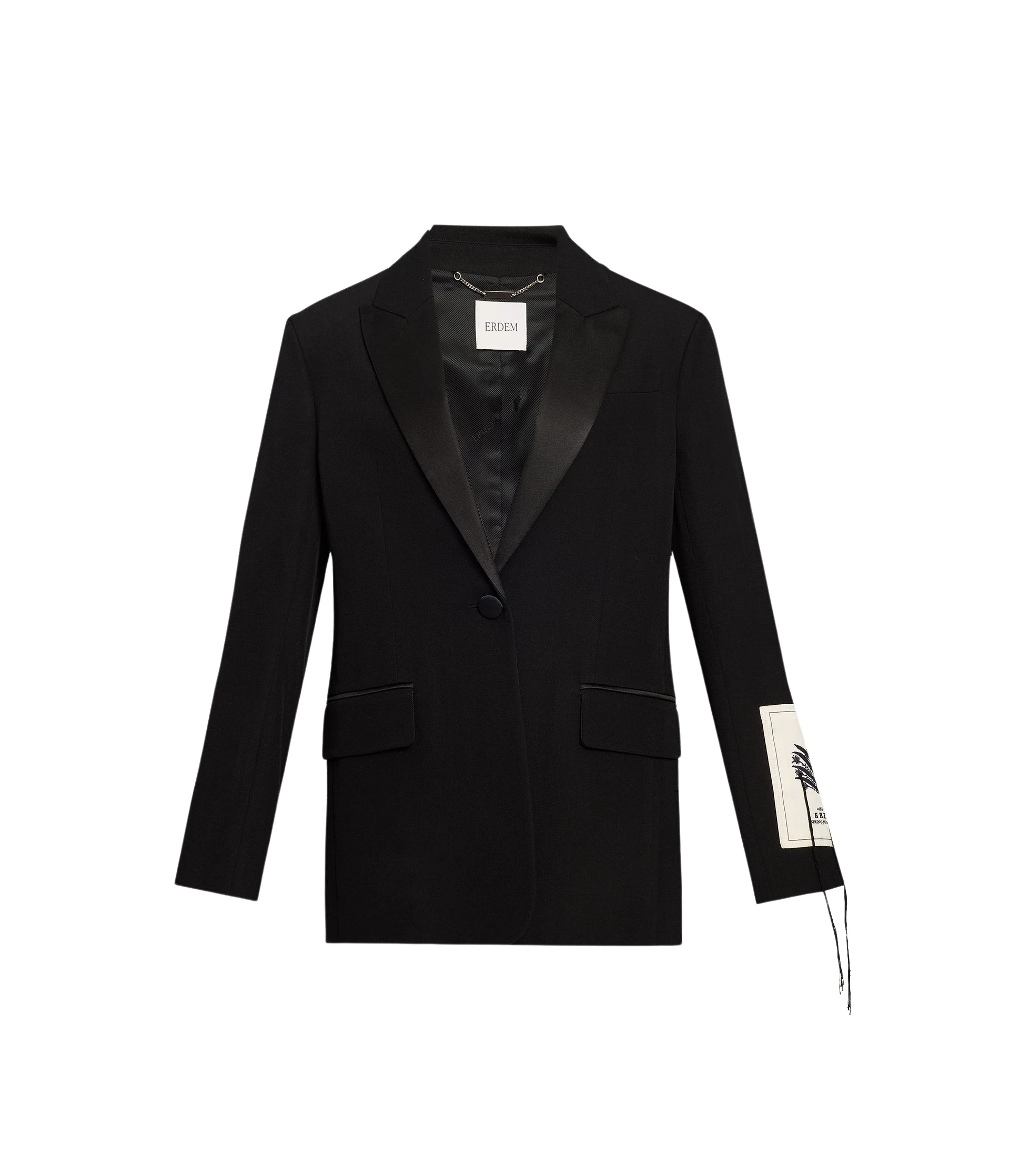 Erdem-Grain-De-Poudre-Single-Breasted-Blazer-coveti26291_nobg Erdem Grain De Poudre Single Breasted Blazer - Jackets - British Romantic Luxury at Luxury Shoes