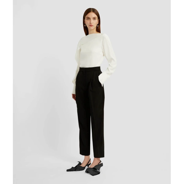 Erdem Grain De Poudre Tailored Trousers - Pants - British Romantic Luxury at Luxury Shoes 