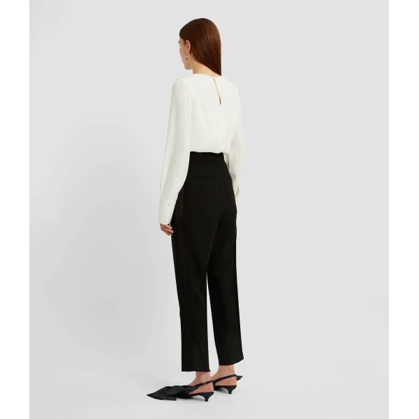 Erdem Grain De Poudre Tailored Trousers - Pants - British Romantic Luxury at Luxury Shoes 