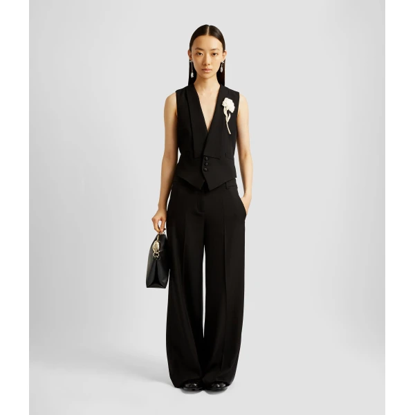 Erdem Grain De Poudre Tailored Waistcoat - Tops - British Romantic Luxury at Luxury Shoes 