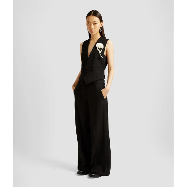 Erdem Grain De Poudre Tailored Waistcoat - Tops - British Romantic Luxury at Luxury Shoes 