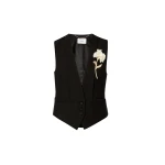 Erdem Grain De Poudre Tailored Waistcoat - Tops - British Romantic Luxury at Luxury Shoes 