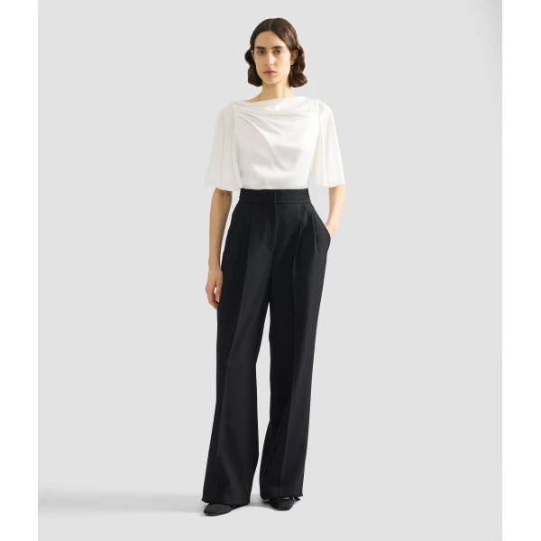 Erdem Grain De Poudre Wide Leg Trouser - Pants - British Romantic Luxury at Luxury Shoes 