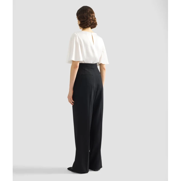 Erdem Grain De Poudre Wide Leg Trouser - Pants - British Romantic Luxury at Luxury Shoes 