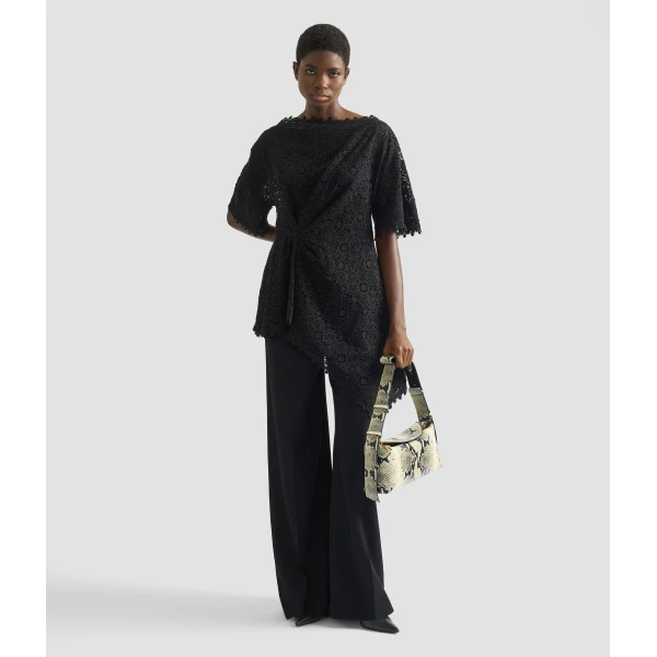 Erdem Guipure Lace Short Sleeve Blouse - Tops - British Romantic Luxury at Luxury Shoes 
