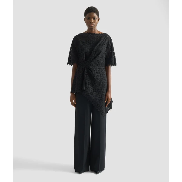 Erdem Guipure Lace Short Sleeve Blouse - Tops - British Romantic Luxury at Luxury Shoes 