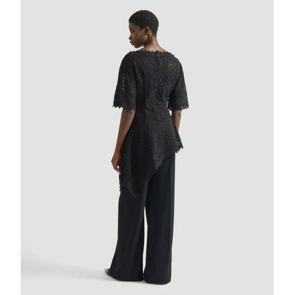Erdem Guipure Lace Short Sleeve Blouse - Tops - British Romantic Luxury at Luxury Shoes 