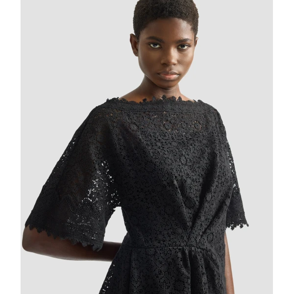 Erdem Guipure Lace Short Sleeve Blouse - Tops - British Romantic Luxury at Luxury Shoes 
