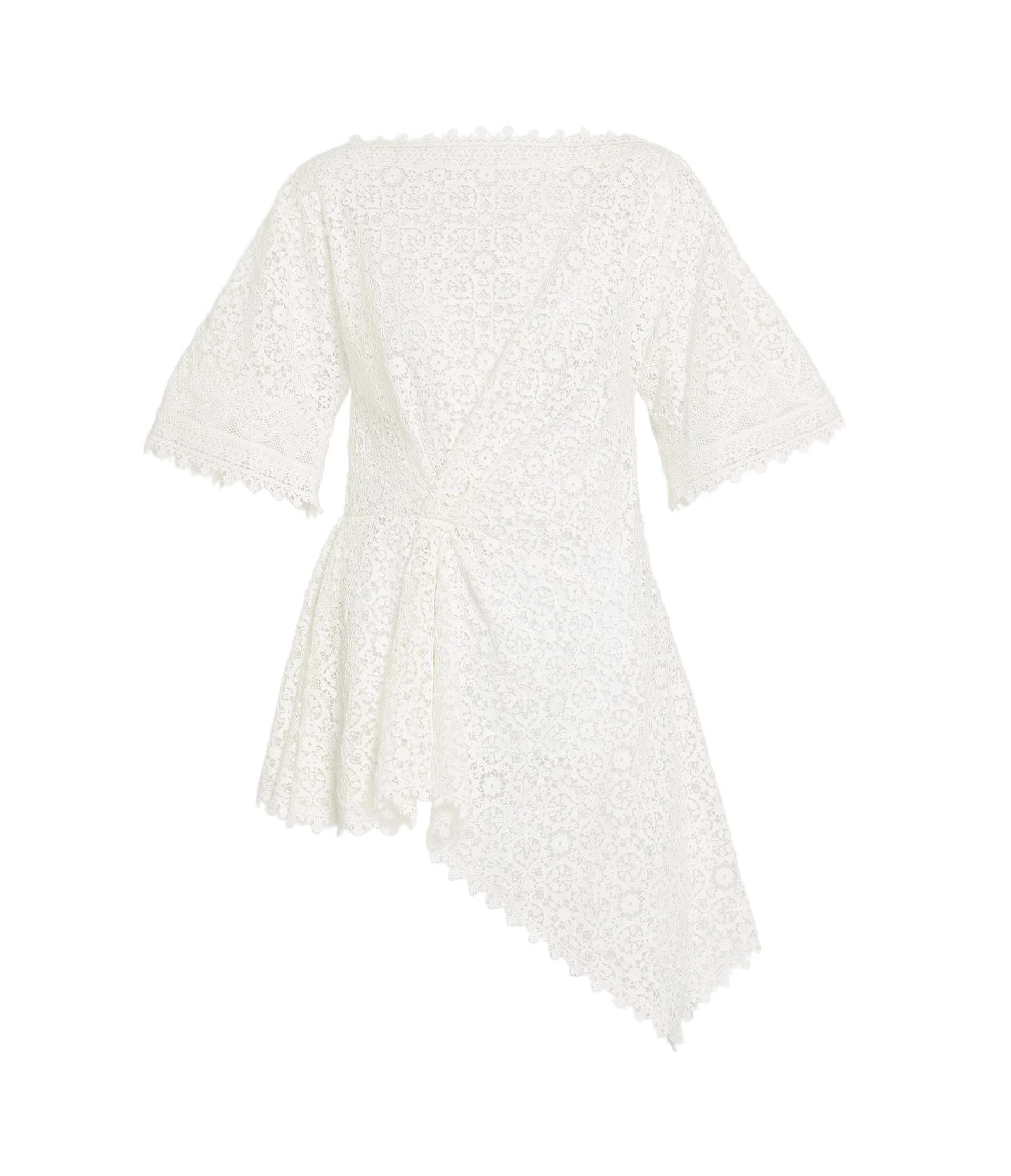 Erdem-Guipure-Lace-Short-Sleeve-Blouse-coveti89568_nobg Erdem Guipure Lace Short Sleeve Blouse - Tops - British Romantic Luxury at Luxury Shoes