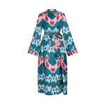Erdem Ikat Print Silk Twill Midi Dress - Dresses - British Romantic Luxury at Luxury Shoes 