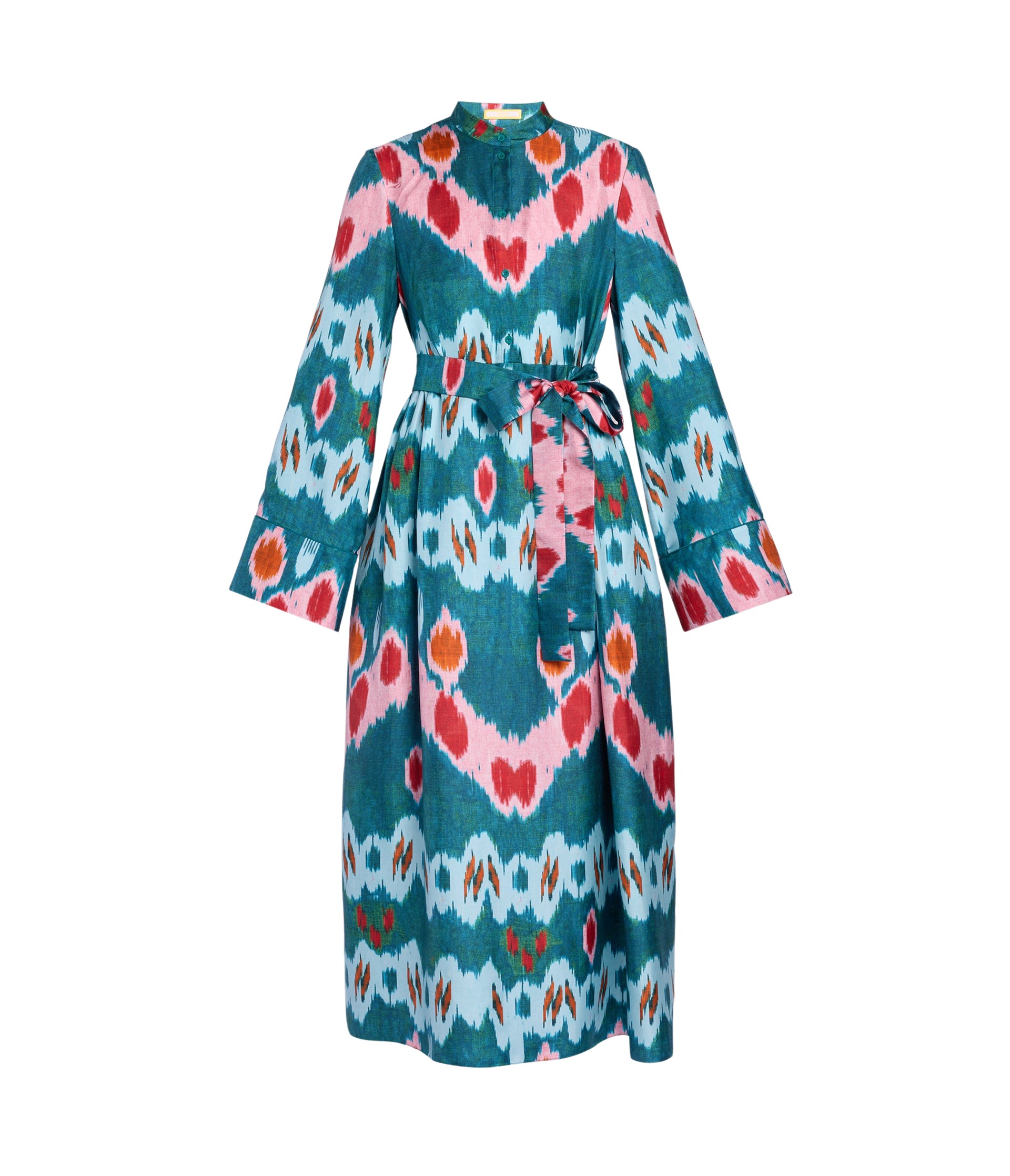 Erdem Ikat Print Silk Twill Midi Dress - Dresses - British Romantic Luxury at Luxury Shoes 